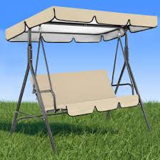 MFurn Garden Swing Chair 3 Person With Canopy - Various Colours