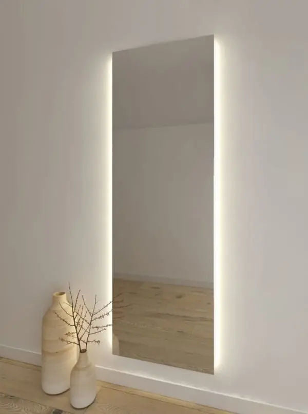 Frameless LED Mirror 160x50x3mm - Available in Cool White, Natural Light & Warm White