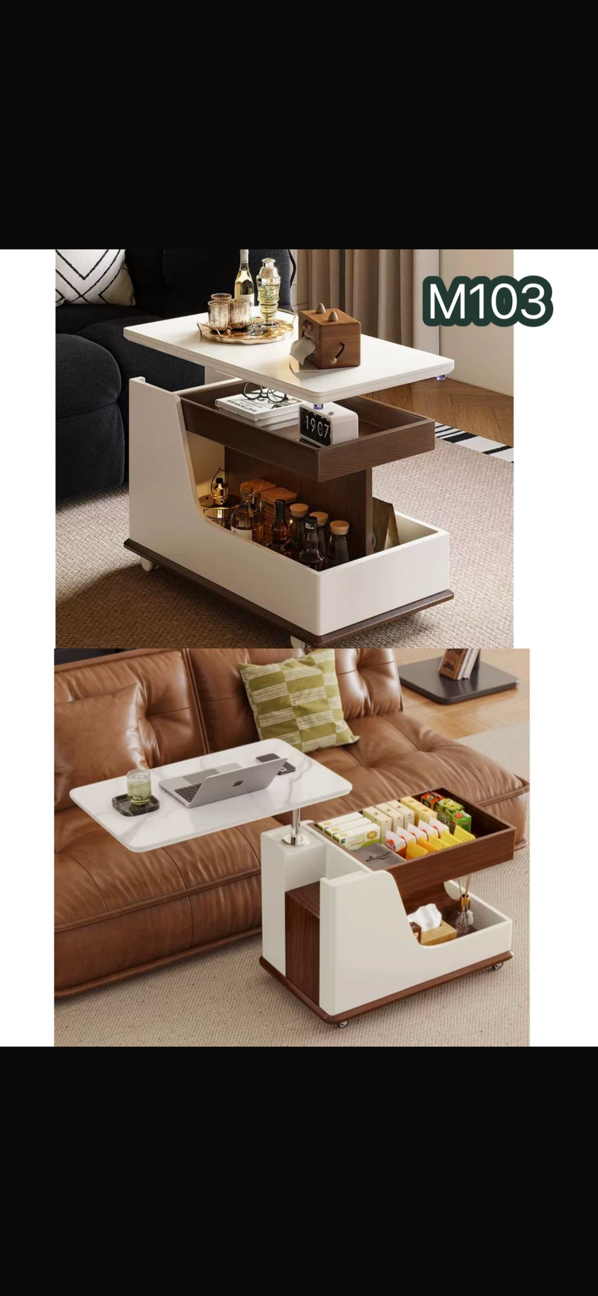 MFurn Adjustable Lift Side/Coffee Table
