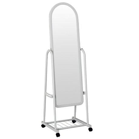 MHome Full Length Free Standing Mirror on Wheels – White or Black