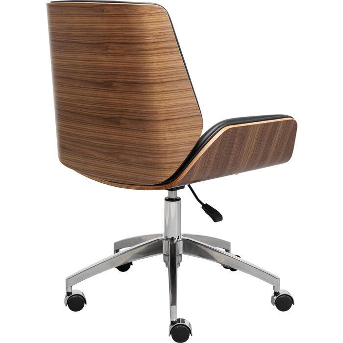 Ergonomic Black/Wood Office Chair