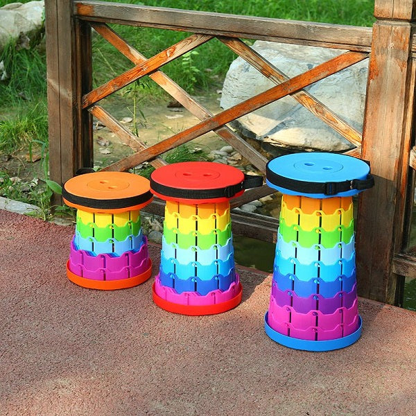 MHome Portable Folding Telescopic Stool Rainbow Colour