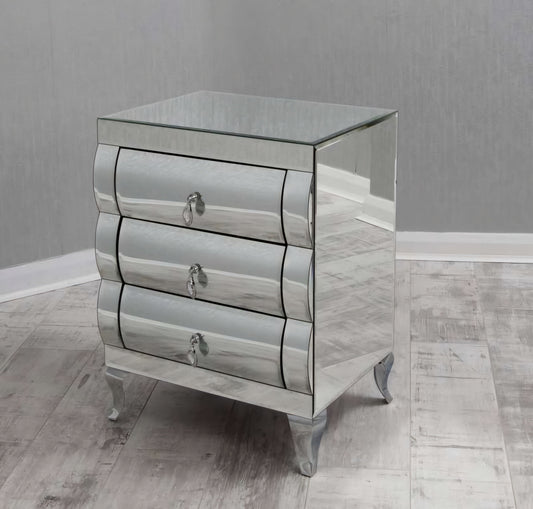 Silver Mirrored Pedestal 