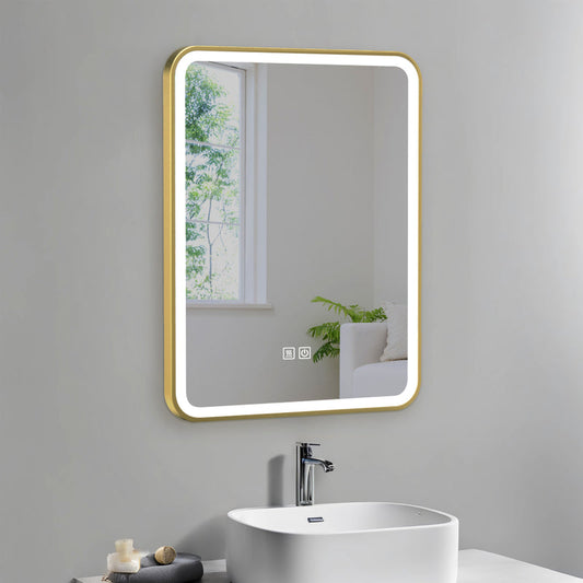 LED Rectangle Tubular Iron Frame Medium End Aluminium  Mirror- Various Options