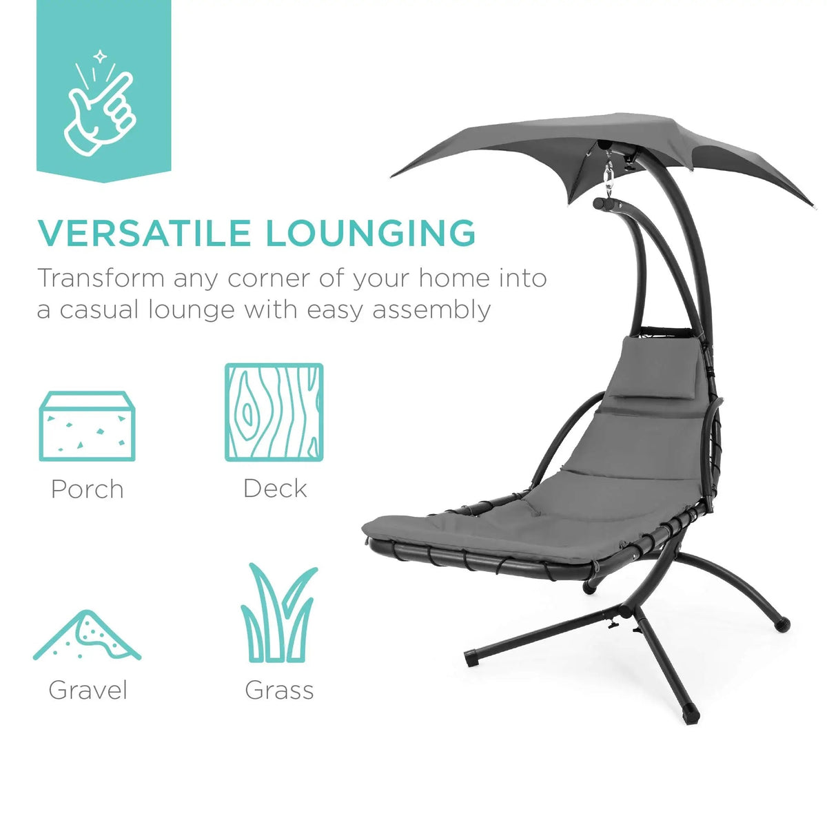 Hanging Chaise Lounge/Outdoor Chair Various Colours