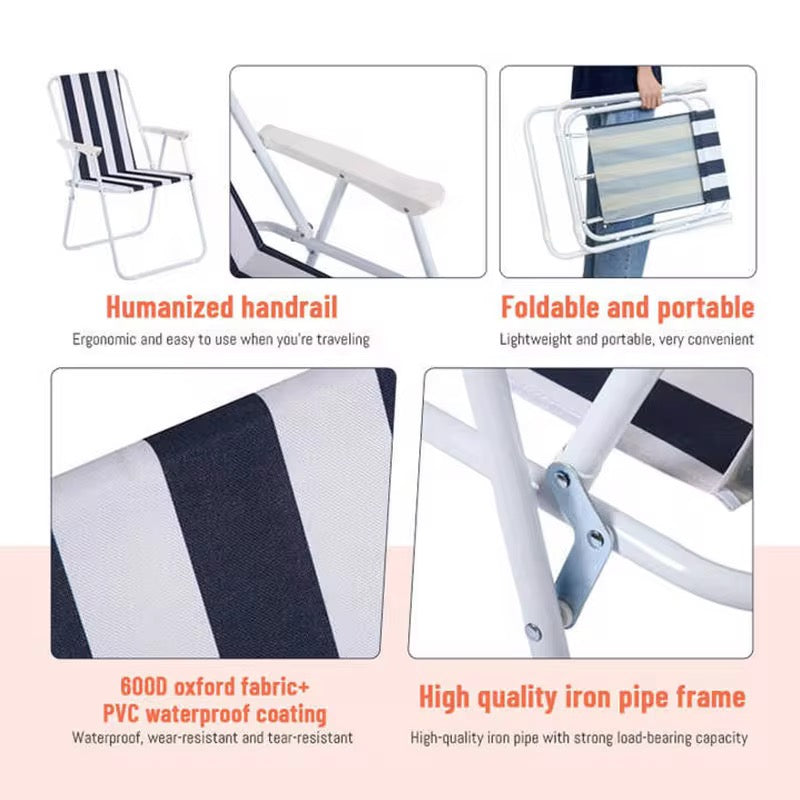 MFurn Angelo Folding Aluminium Material Outdoor Furniture Lounge Beach Chair- Various Colours