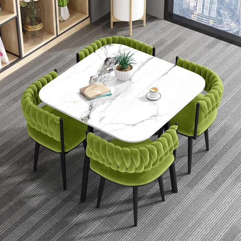 Modern Nordic Dining Table Set 5pc Set - Various Colours