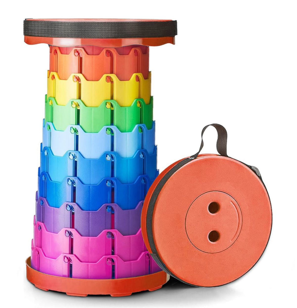 MHome Portable Folding Telescopic Stool Rainbow Colour