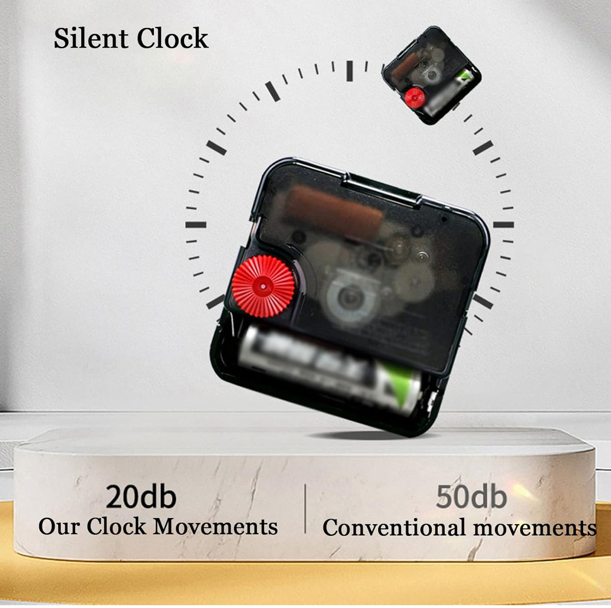 Classic Sun Burst Metal Wall Clock Living Room Decoration Silent Battery Operated Clock,60 x 60 cm