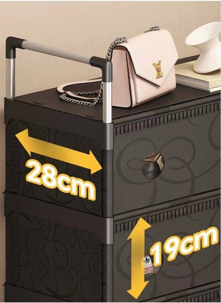 MHome Dust Proof Shoe Rack 5Tier Black