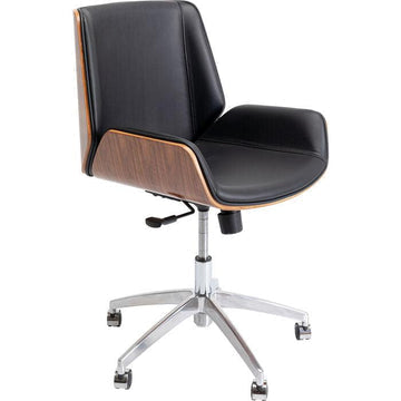 Ergonomic Black/Wood Office Chair