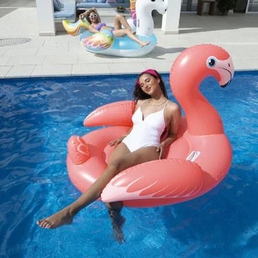 Inflatable Flamingo Beach Float 168×120 cm – Deluxe Pool & Summer Fun