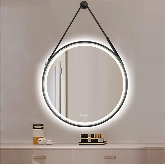 LED Bathroom Mirror, Wall Mounted Multifunction Bathroom Vanity Mirror with LED Lights Energy-Saving Illuminated Mirror