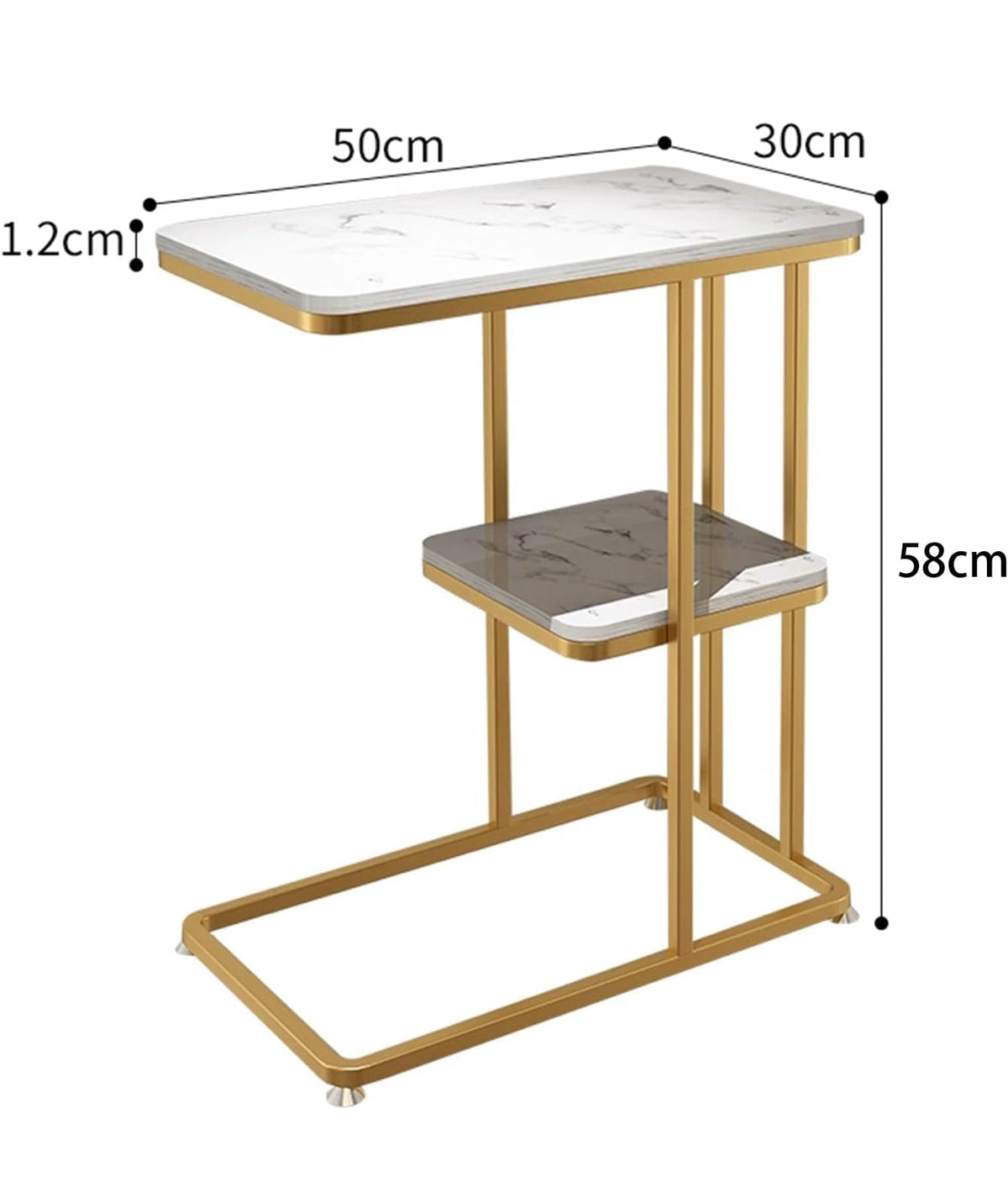MFurn Three-Tier Square Coffee Table – Modern Side & Sofa Table-Various Options