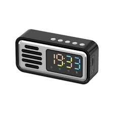 Retro Alarm Clock with 3W Bluetooth 5.0 Speaker and Color LED Display