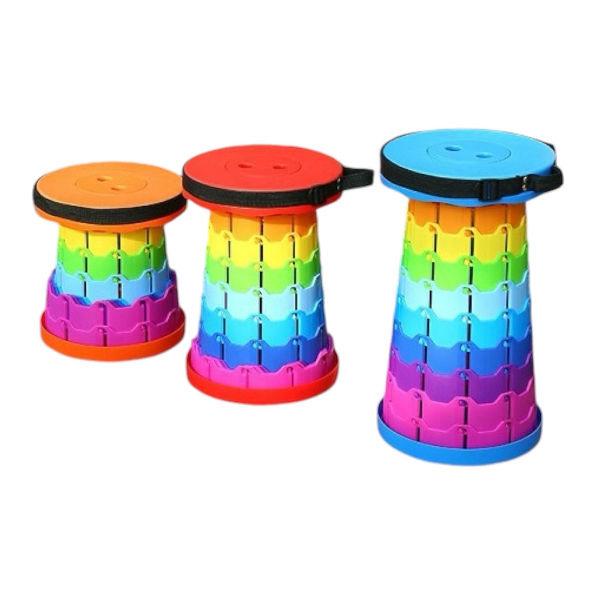 MHome Portable Folding Telescopic Stool Rainbow Colour