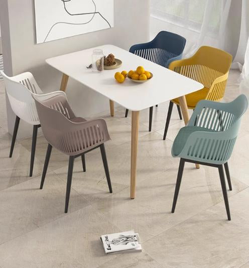 MFurn Modern Nordic PP Dining Chair with Backrest-Various Colours