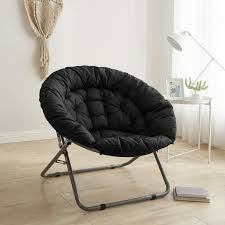 MFurn Folding Moon Chair Velvet Saucer Chair Various Colours