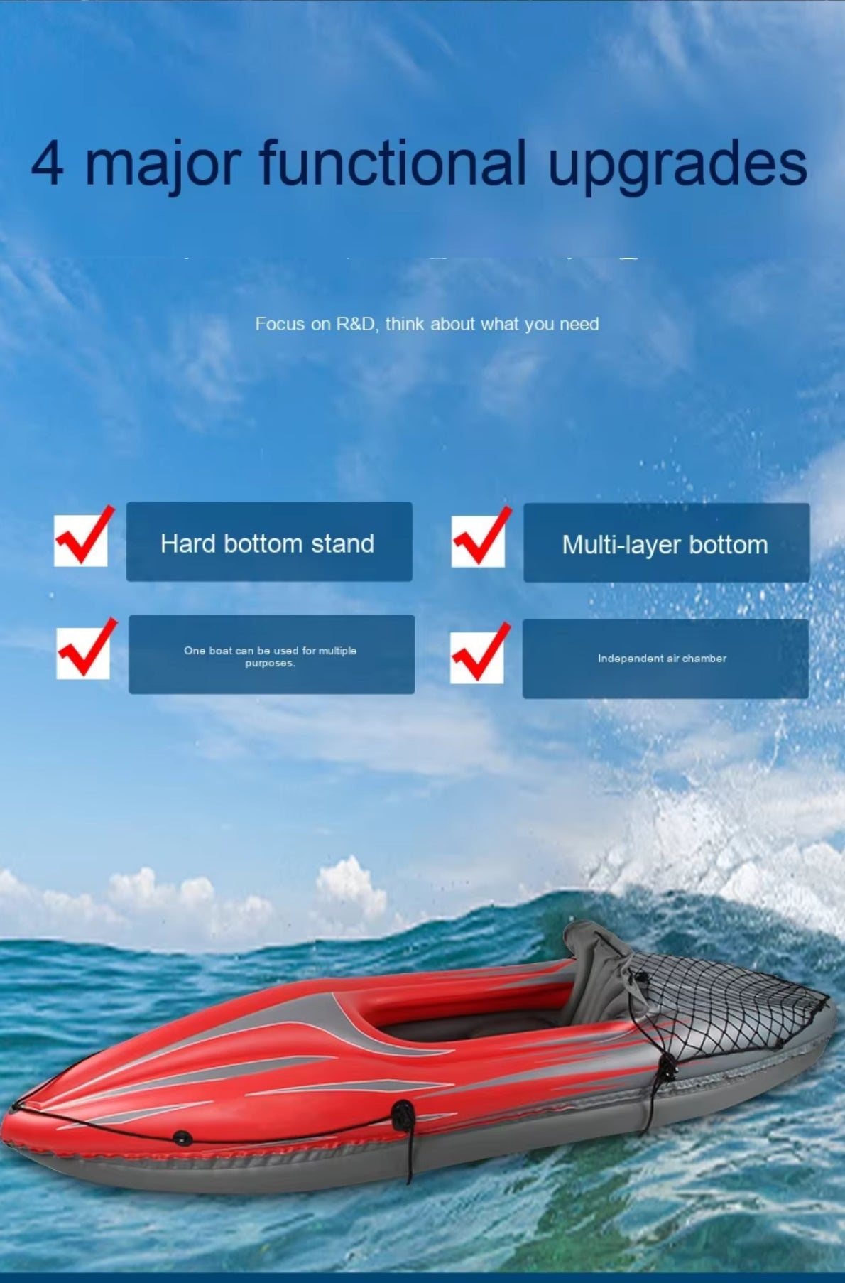 2 Person Inflatable Kayak Set, Thickened PVC Inflatable Canoe With Inflatable Seat Cushion, Hand Pump, Kayak Paddles & Storage Carry Bag, Foldable Kayak For Adults, Kids- Various Options