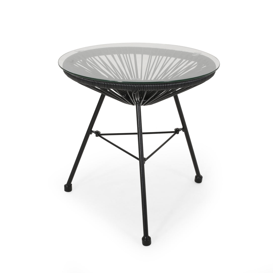 MFurn Dante 3pc Acapulco Patio Bistro Set with Glass Table – Various Colours