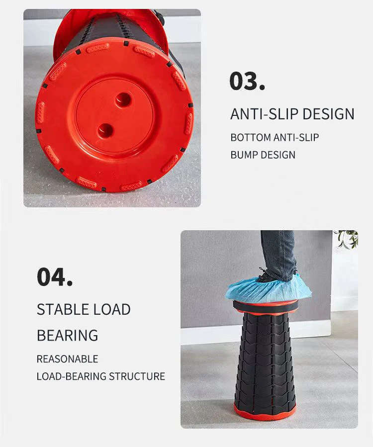 MHome Portable Folding Telescopic Stool Rainbow Colour