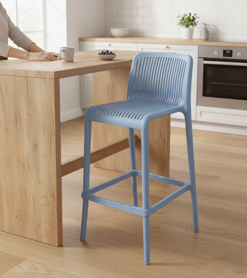 MFurn Modern Bar Stool – Contemporary Patio & Indoor Counter Chair-Various Colours