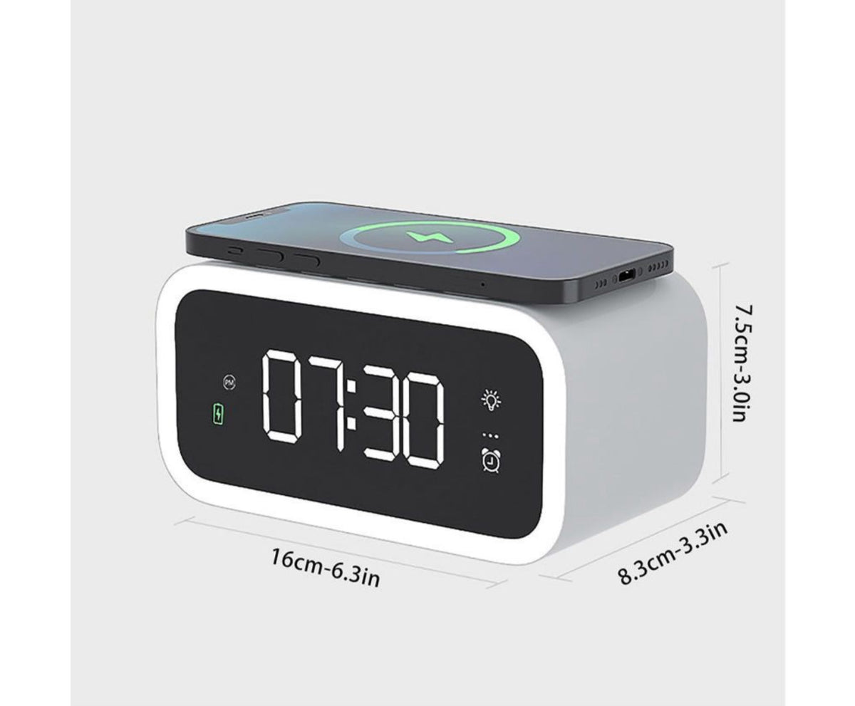 MTech Wireless Charging Smart Tabletop Alarm Clock