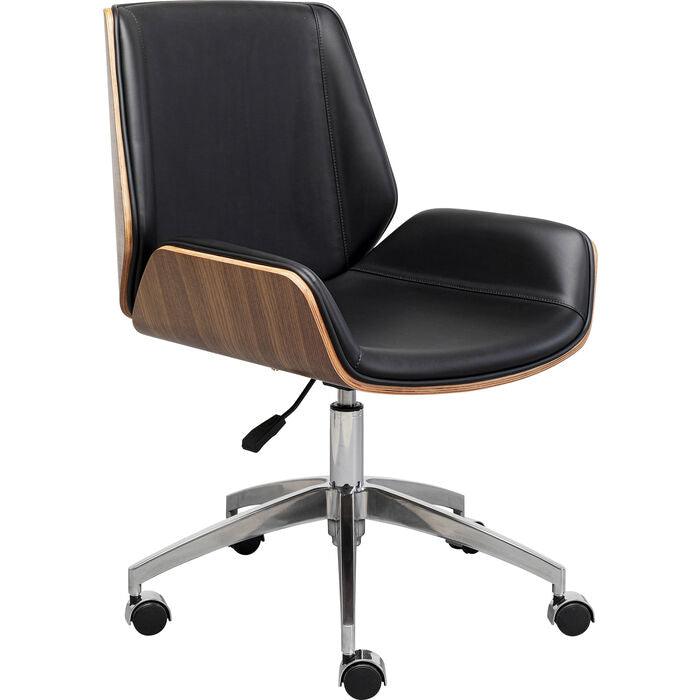 Ergonomic Black/Wood Office Chair