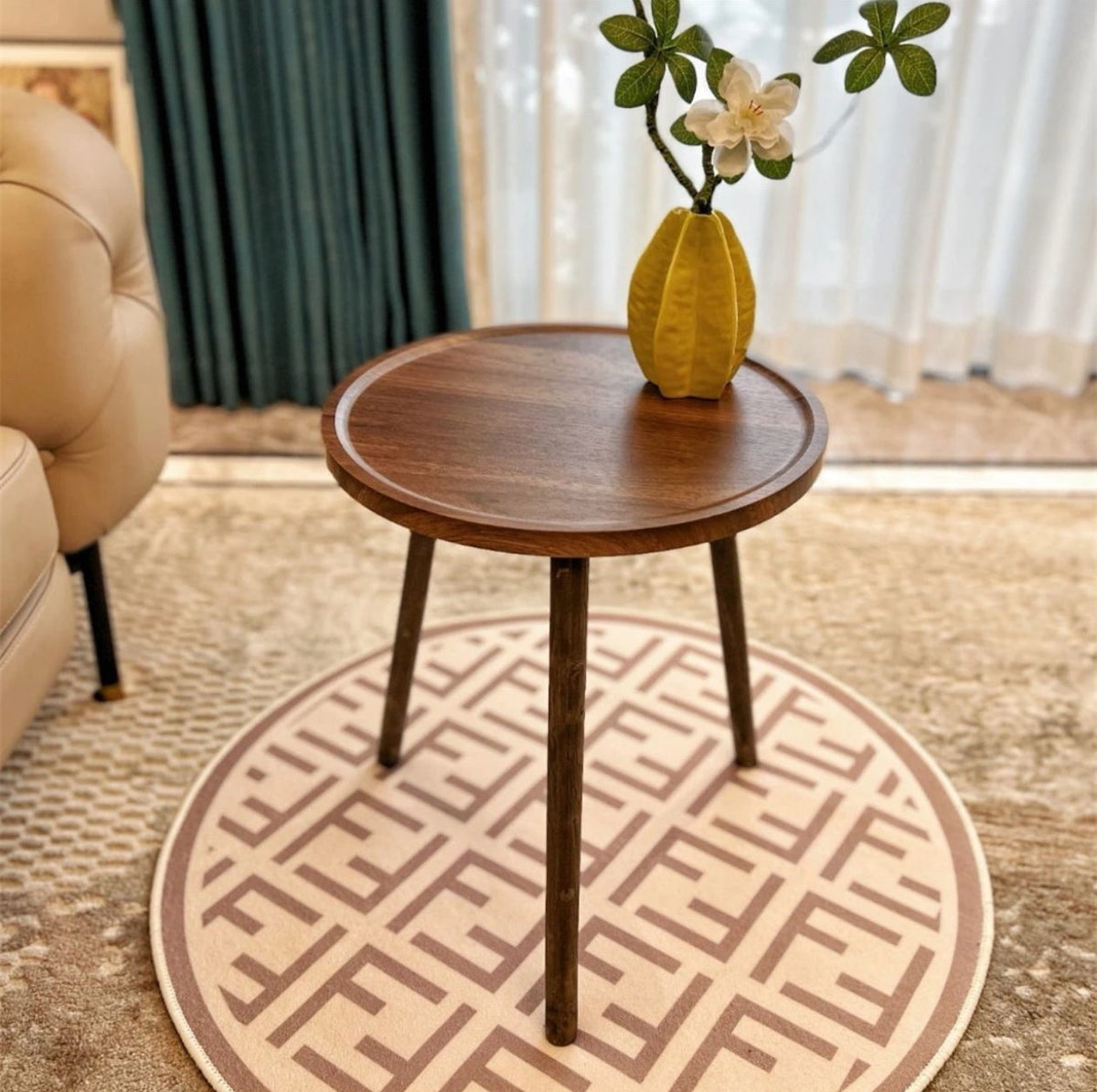 End Tables Side Table Sofa Living Room Small Apartment Sofa Table Light Luxury Simple Modern Solid Round Bedroom Bed Minimalist Side Table