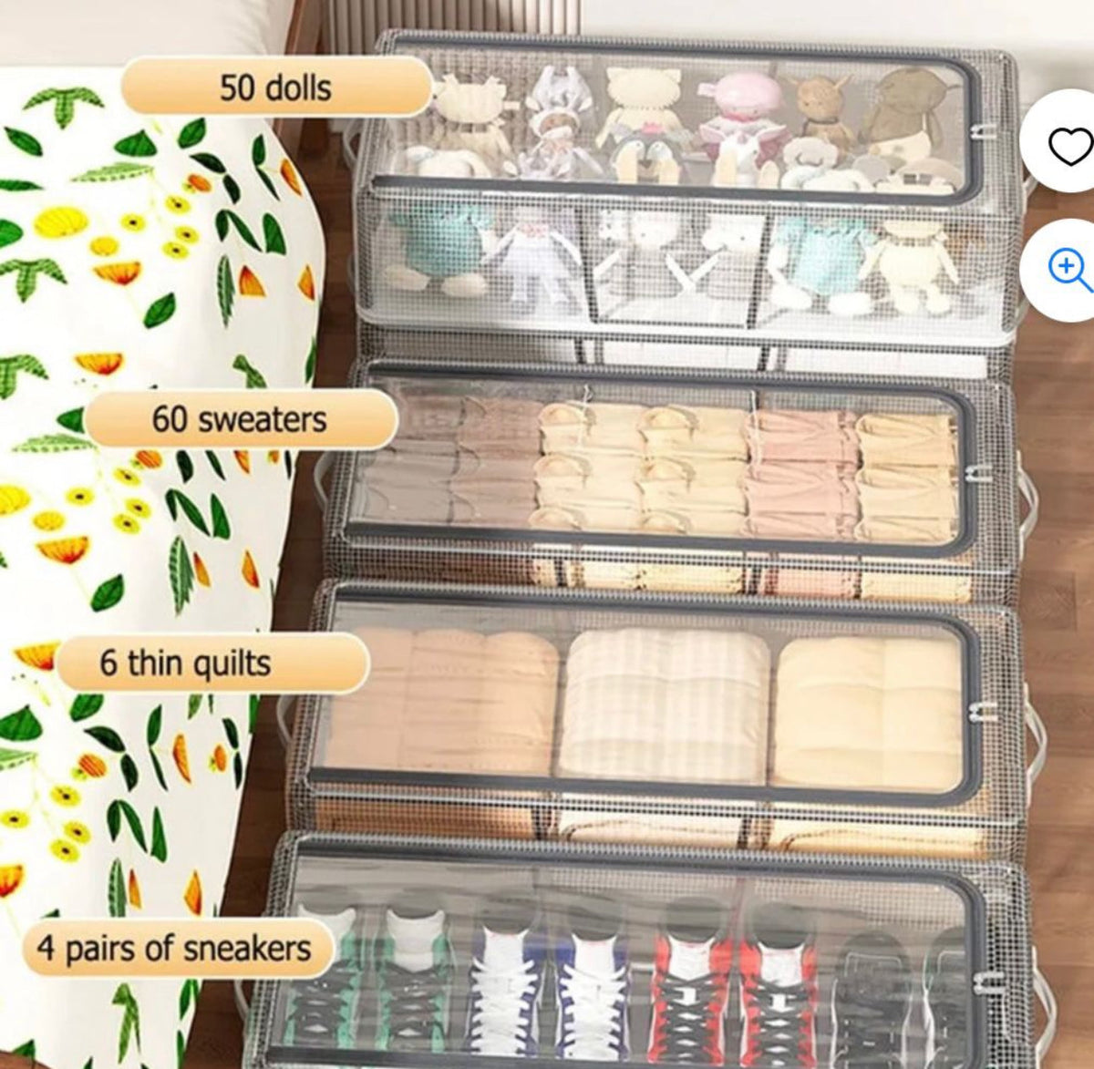 Multifunction PVC Shoe/Bedding Storage Organiser