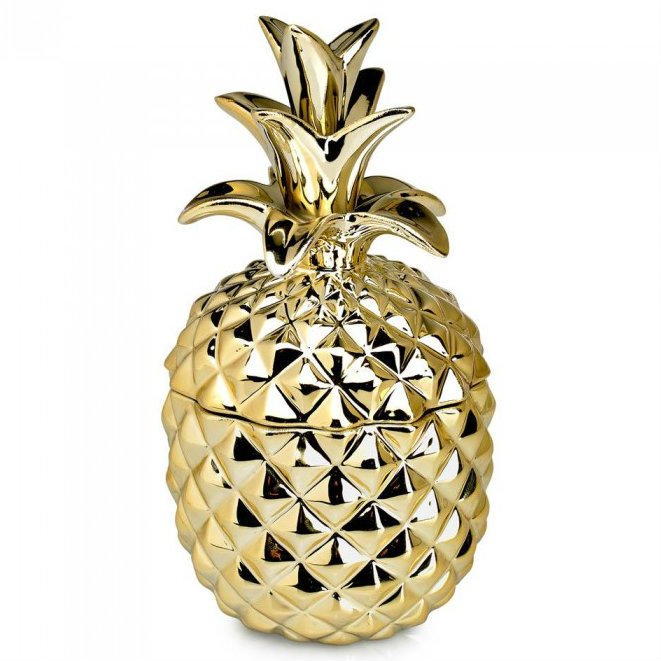 Scented ceramic pineapple candle