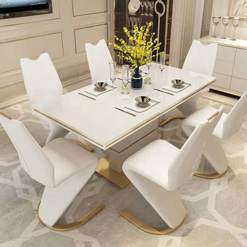 Emma 6/8 Seater Gold Dining Set