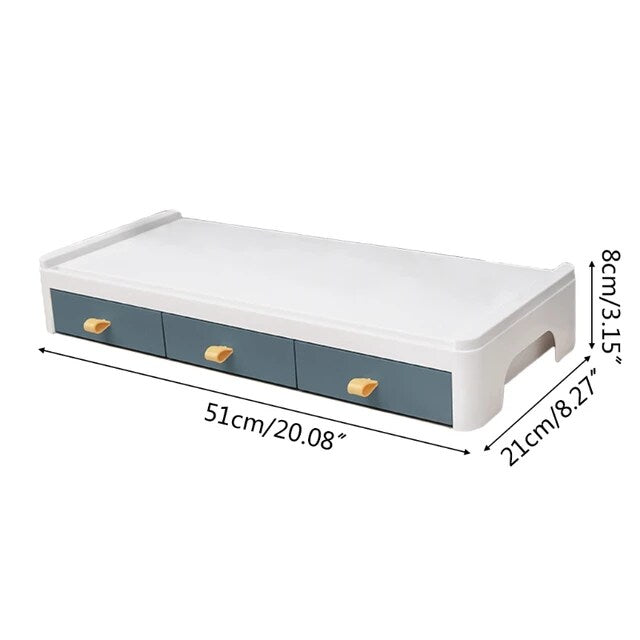 Multifunctional Desk Organizer/Laptop stand With 3  Drawers