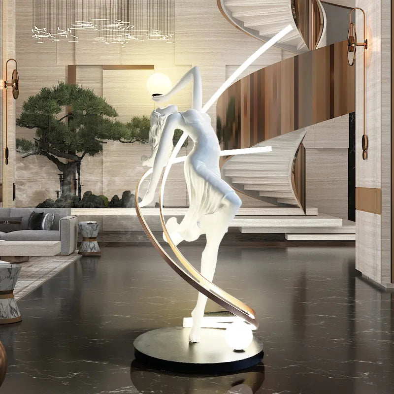 Athena Dancing Goddess Lamp Sculpture