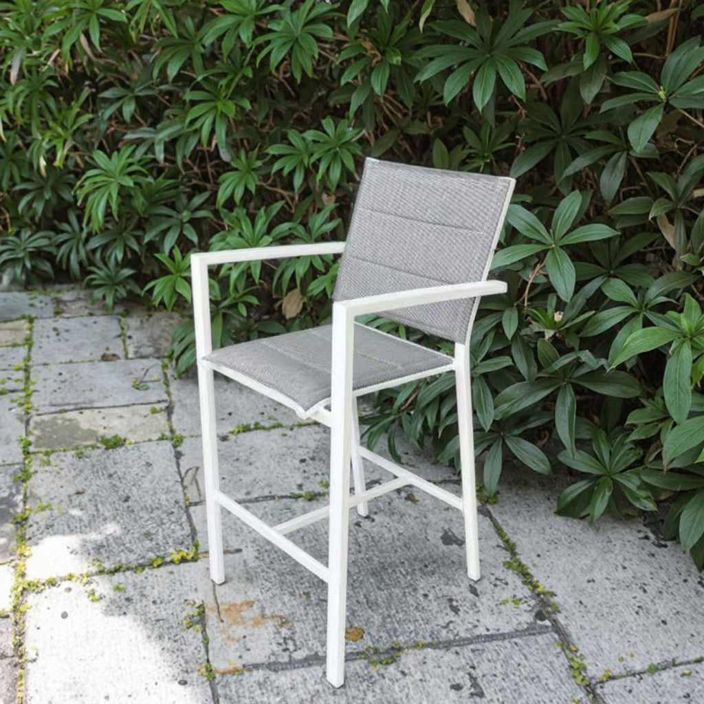 MFurn Padded Aluminium Outdoor Bar Chair – Textilene Seat