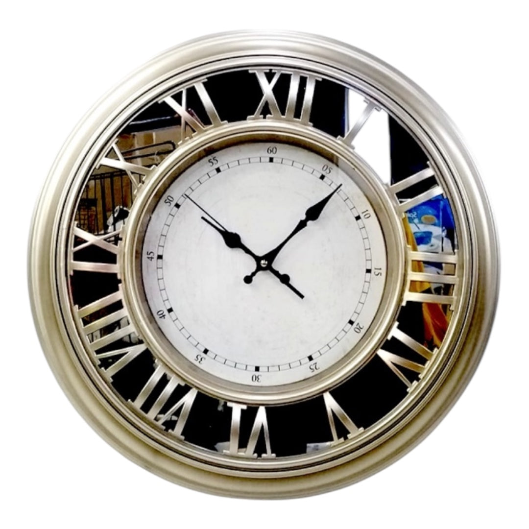 Luxury Wall Clock Modern Design Creative Silver Retro Wall Clocks Watch Nordic Industrial Style Living Room Decoration Gift Idea-50cm