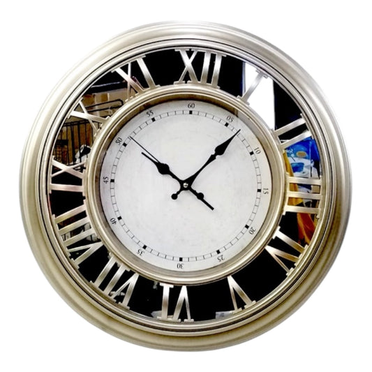 Luxury Wall Clock Modern Design Creative Silver Retro Wall Clocks Watch Nordic Industrial Style Living Room Decoration Gift Idea-50cm