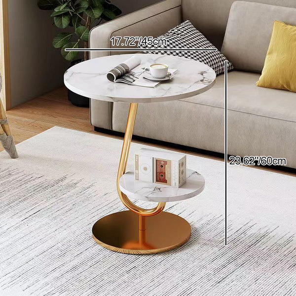 MFurn Mid Century Round Coffee Table with Storage