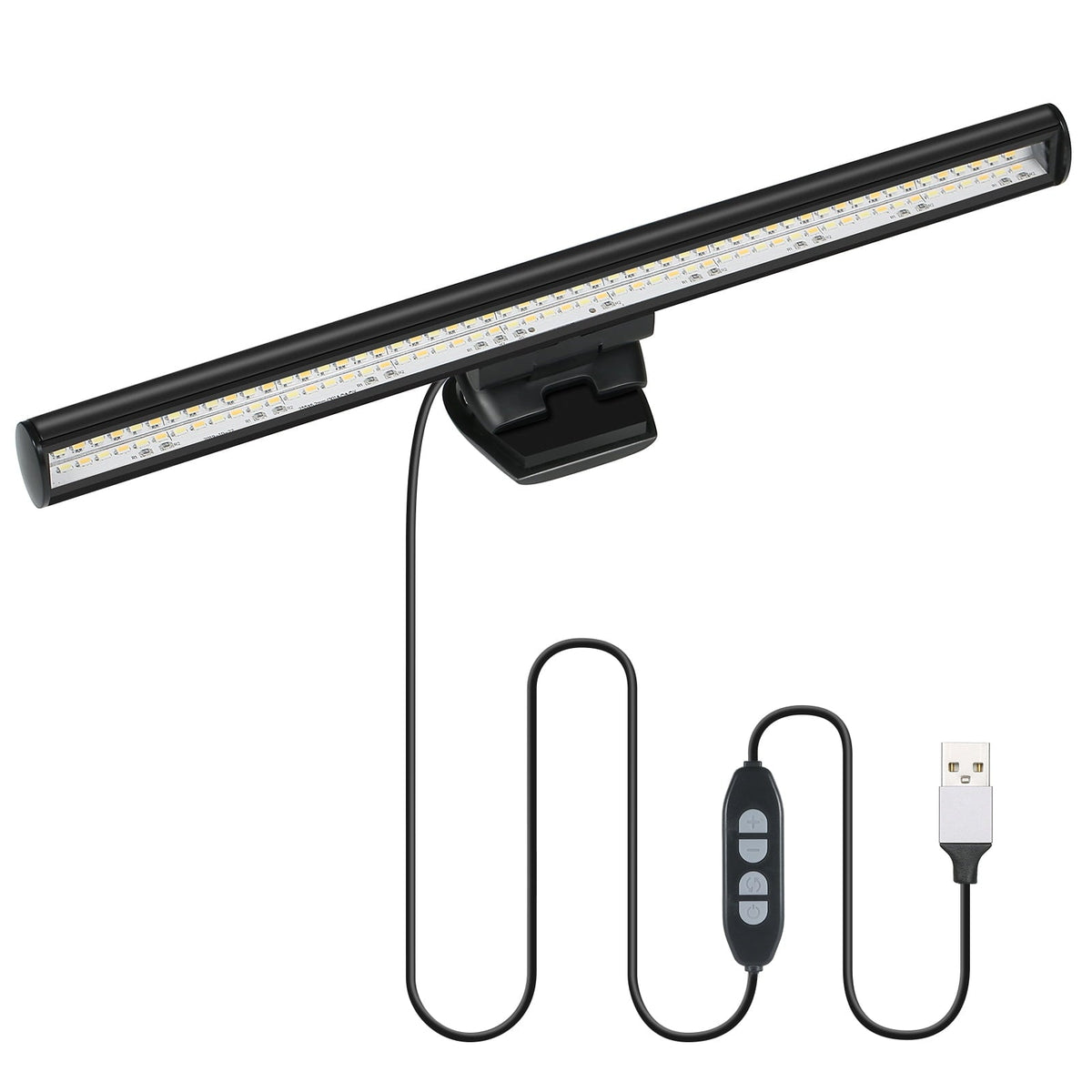 e-Reading Monitor Light for Laptop USB Operated Dimmable Eye-caring Screen Lamp 3 Color Temperature & Adjustable 10 Brightness Levels Space Saving LEDs Task Lamp