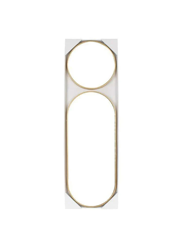 MHome Luxury Trip Mirror Set – 3 Piece Gold Frame Mirrors (Wall or Floor Display)