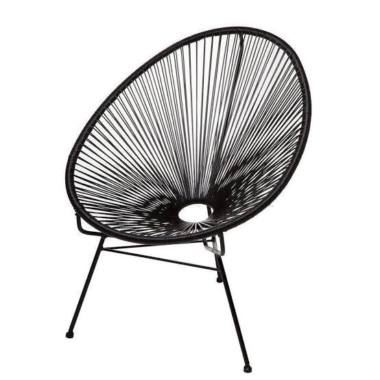 MFurn Levi 2pc Acapulco String Chair Set – Steel & PE Rattan Design - Various Colours