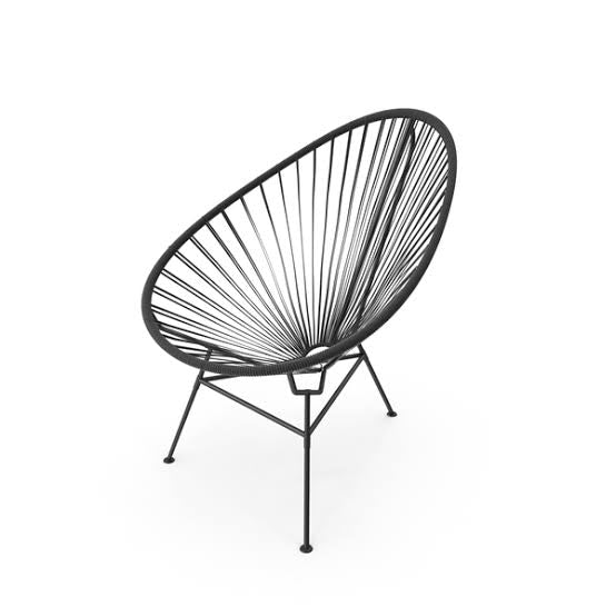 MFurn Levi 2pc Acapulco String Chair Set – Steel & PE Rattan Design - Various Colours