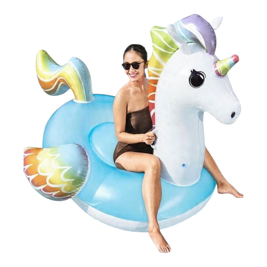 GIANT Pegasus Inflatable Mattress 224×159 cm – Pool & Beach Float with Handles