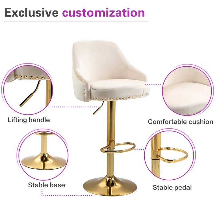 Opal Velvet Bar Chairs