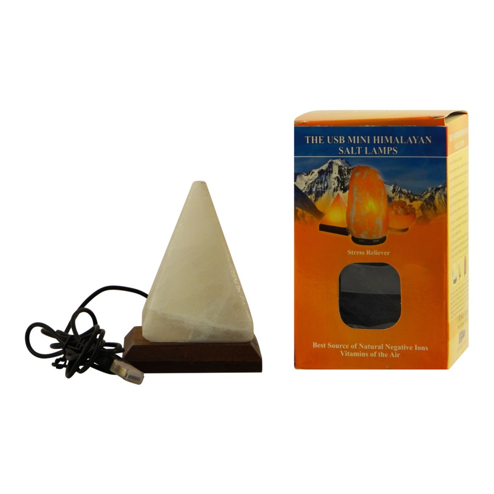 Pyramid salt lamp