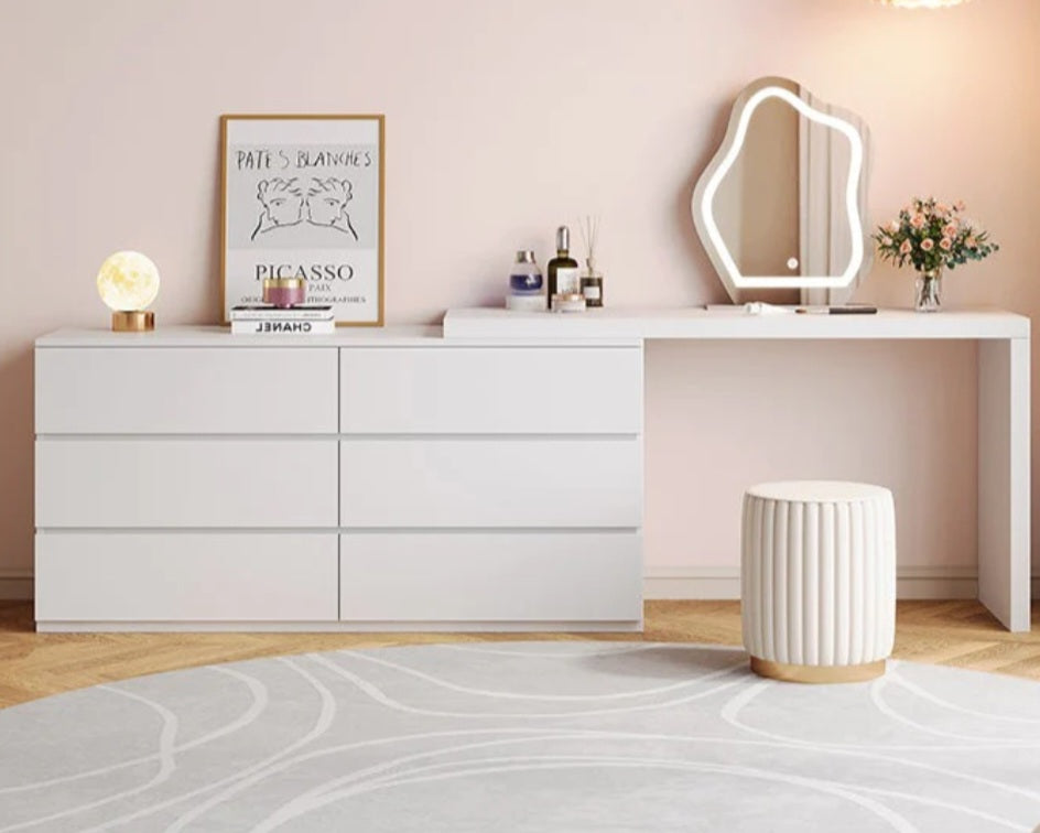 Dulce multi-functional vanity/dresser/desk