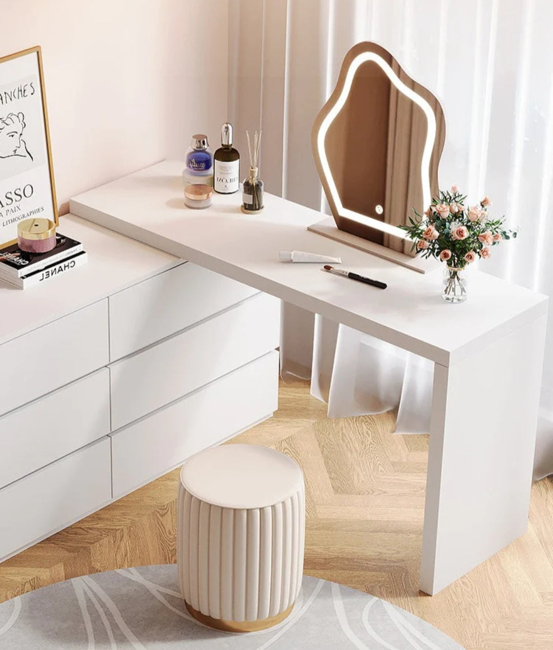 Dulce multi-functional vanity/dresser/desk