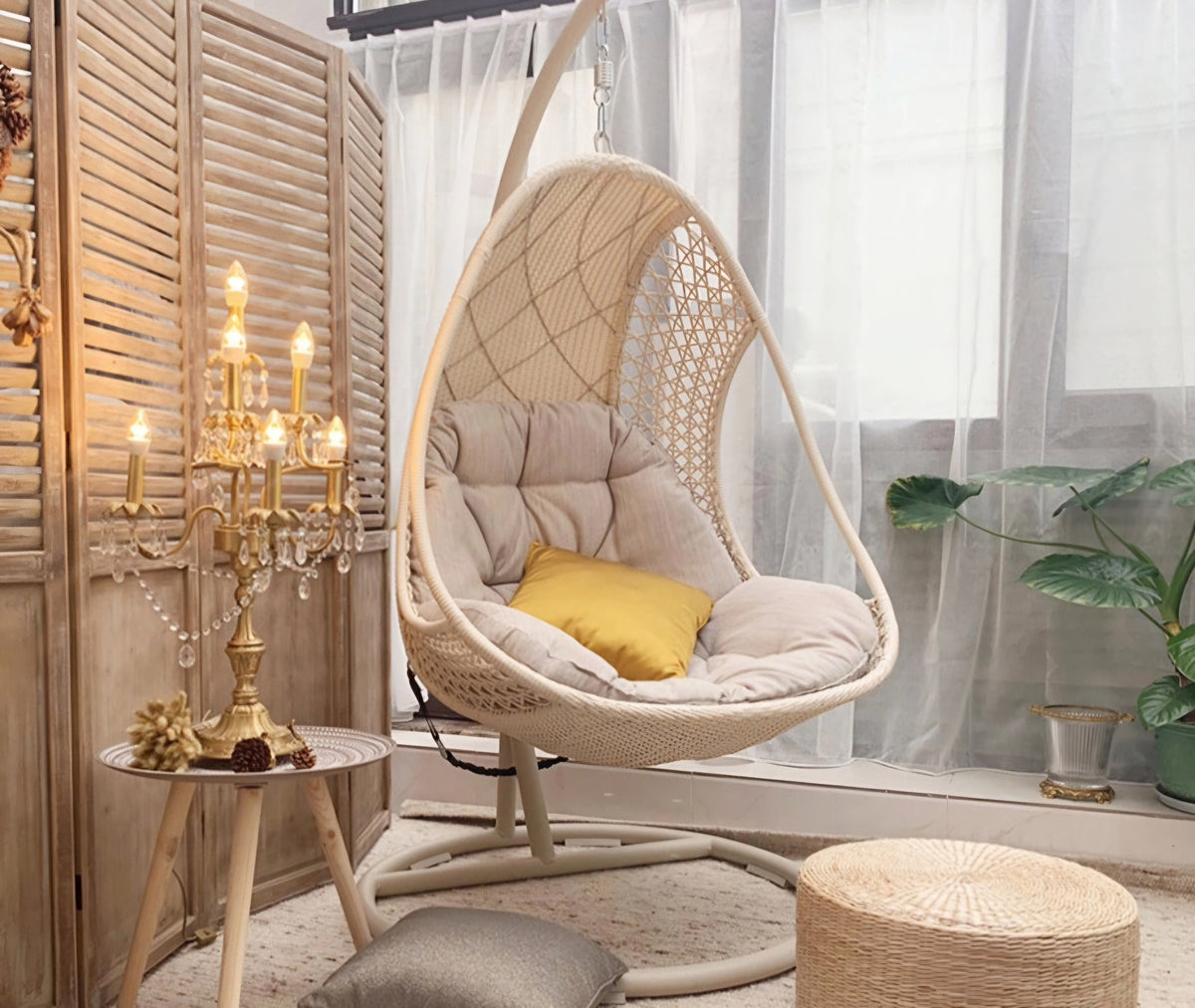 Lotus Rattan Swing
