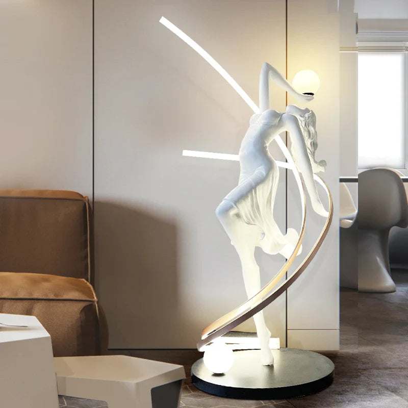 Athena Dancing Goddess Lamp Sculpture