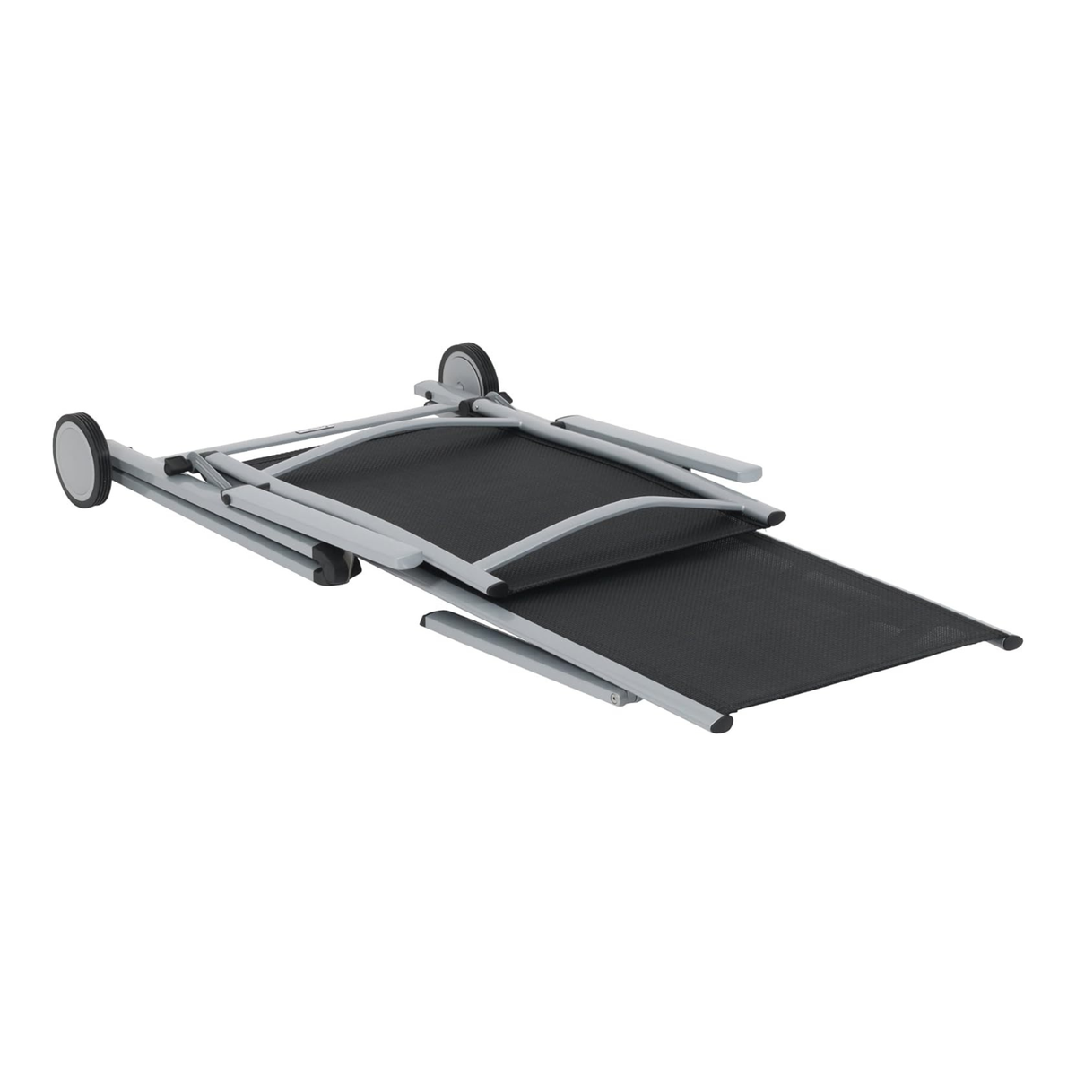 MFurn Comfort Wheeled Adjustable Garden Chaise Lounger With Aluminium Frame